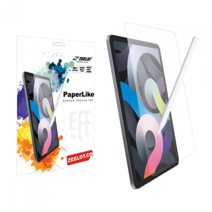 MIẾNG DÁN HỖ TRỢ DÙNG BÚT ZEELOT PAPERLIKE CHO IPAD AIR 10.2" 2019/2020/2021
